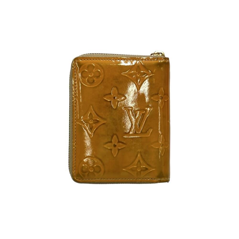 Louis Vuitton Round Zipper Bi fold Wallet Bloom Vernis